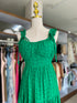 Summer Hollow Out Embroidery Tiered Long Dresses